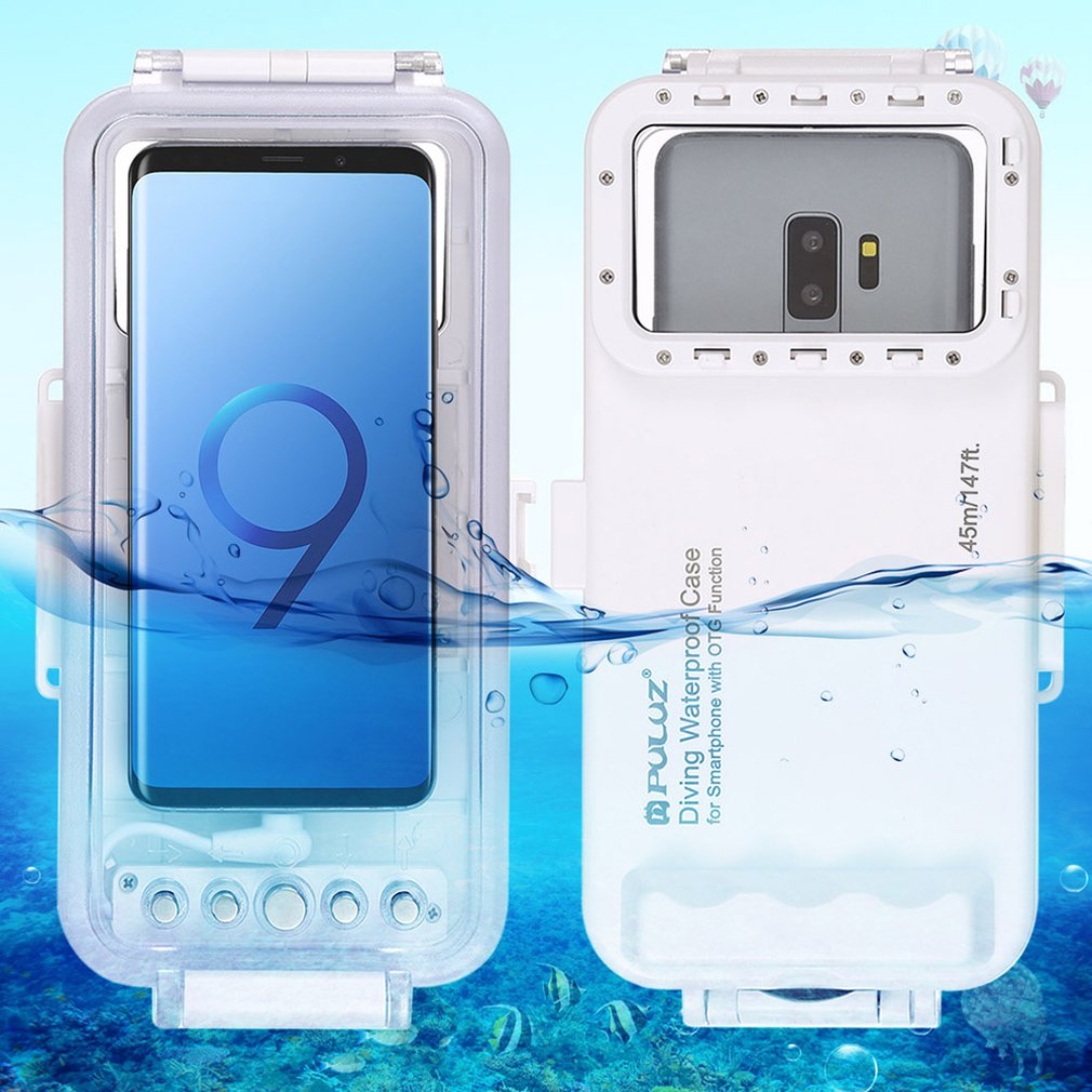 Puluz Android Type-C Otg Mobile Phone Universal Diving Waterproof Case Pc+Abs Protective Case 45 Meters Waterproof Pu9100W