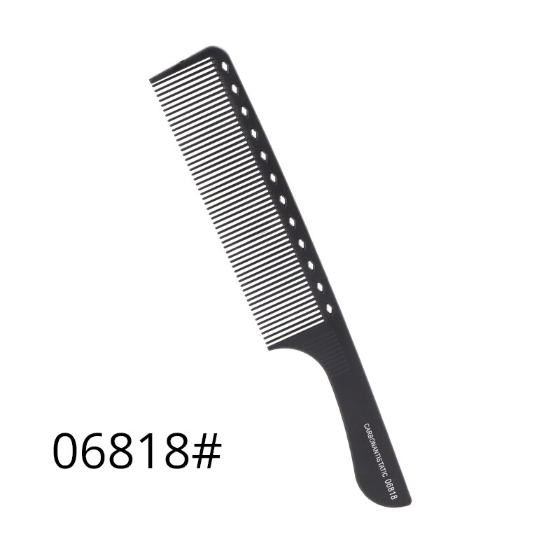Top Friseur Pinsel Afro Kamm Schwanz Kamm Schwarz Carbon Faser Und Edelstahl Spieß Und Wärme Beständig Teasing Kamm: 06818