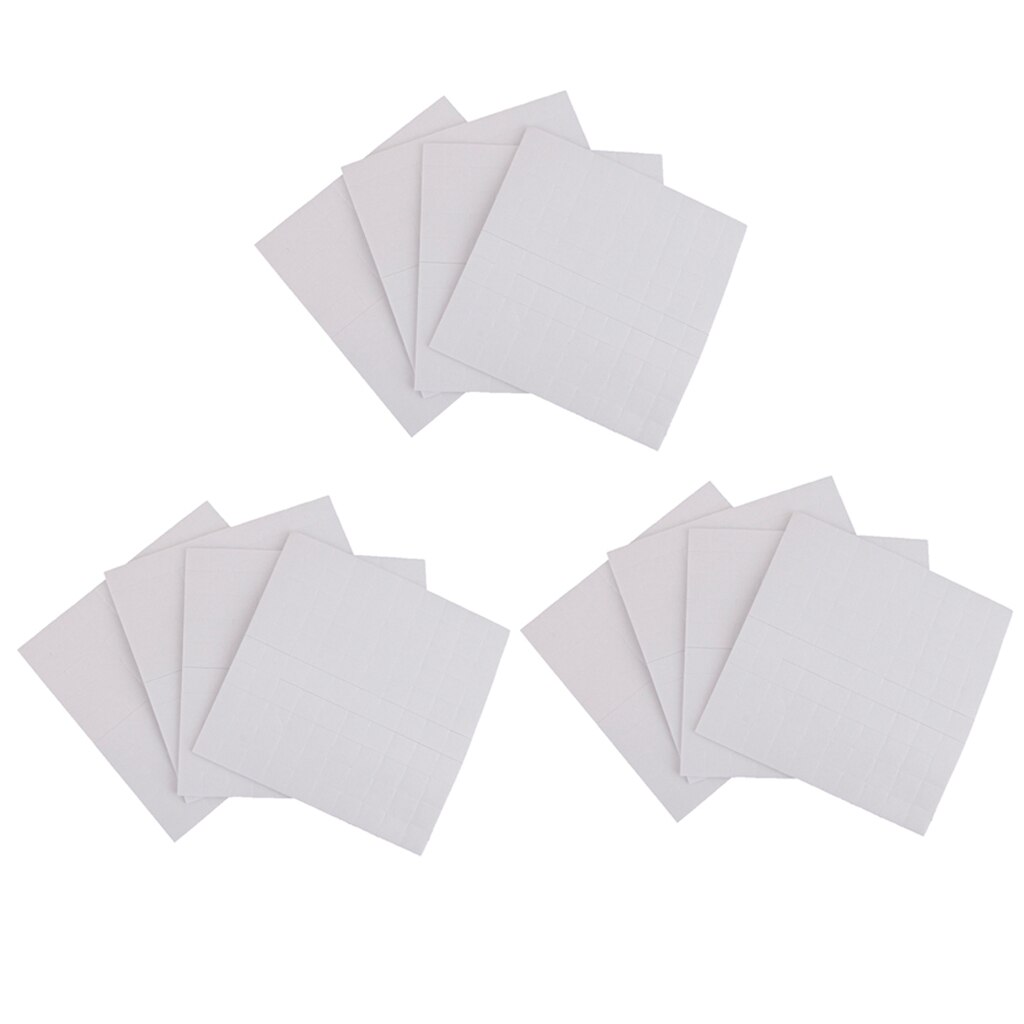 24 Sheets 2mm Thick 3D Foam Tape Stick on Foam Dots for Craft DIY Art, Scrapbooking, Cardmaking, Office Supplies	- White