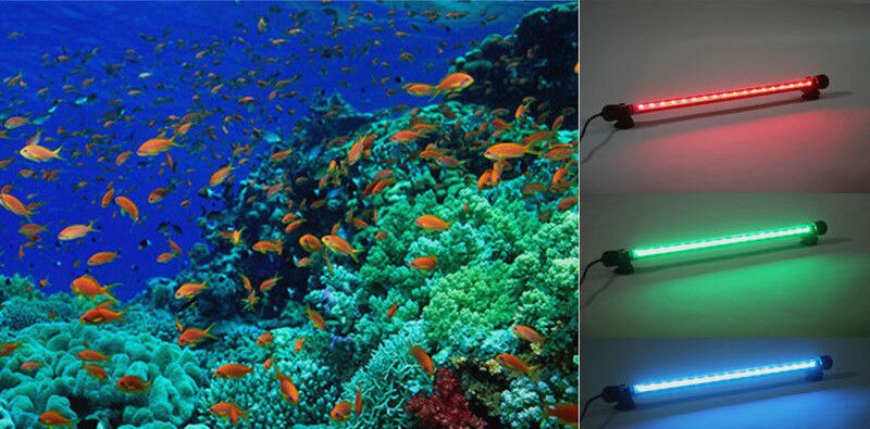 24key Remote controll 28cm 12leds 5050SMD Light Bar Submersible submarine lamp multicolor RGB Aquarium Fish Tank tube Waterproof
