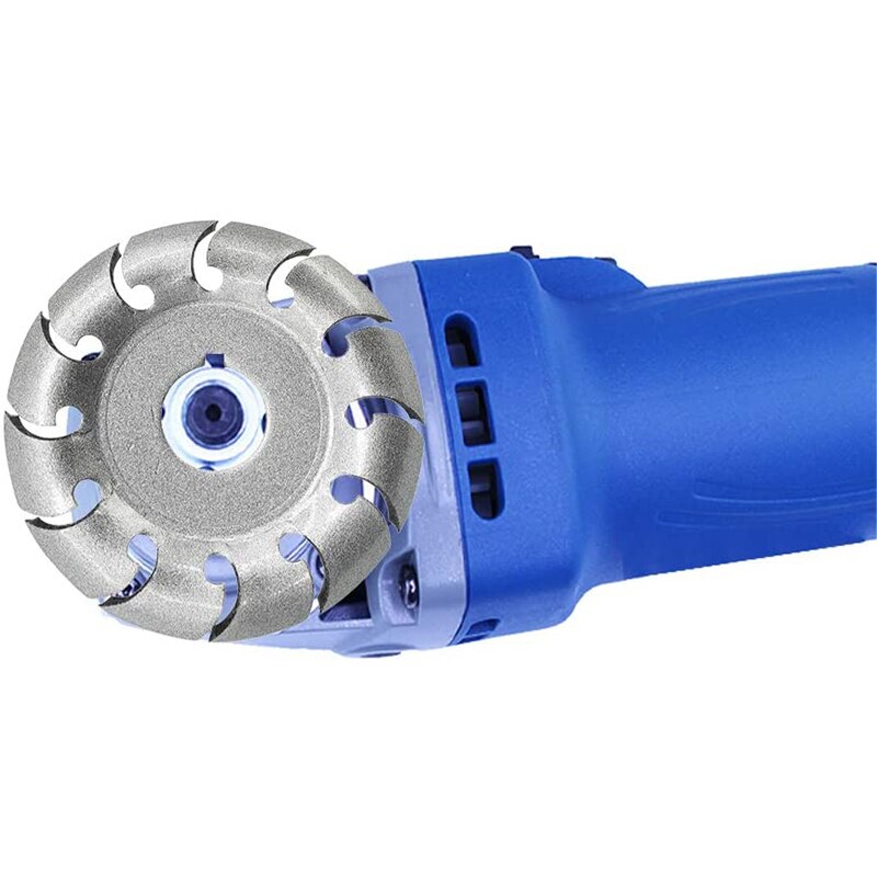 12 discos de tallado de madera Molar, discos de acero Munger de 6,35 cm con forma de madera, agujeros de 3/5 pulgadas, ruedas de pulido de disco de forma extrema para 10