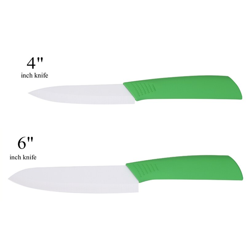 Zirconia Keramische Mes 3 "Paring 4" Utility 5 "Snijden 6" Koksmes Wit Blad Keukenmessen keramische Messen Koken Gereedschap: 4inch and 6inch