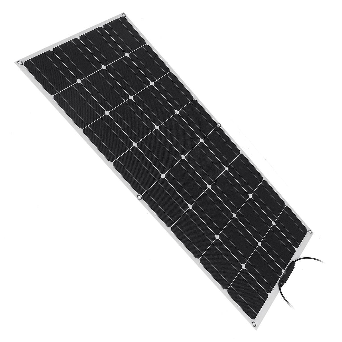 200W Solar Panel Flexible Monocrystalline Solar Cell Car Yacht RV Steamship Boats Home 20V Solar Battery Charger with Controller