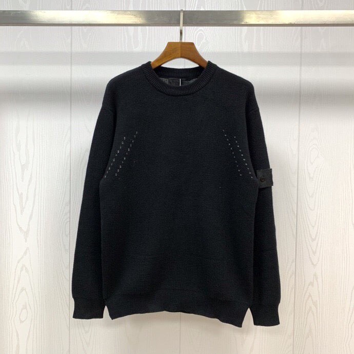Efterår skygge projekt strik sweater mænd kvinder kompas badge rund hals trøjer mænd