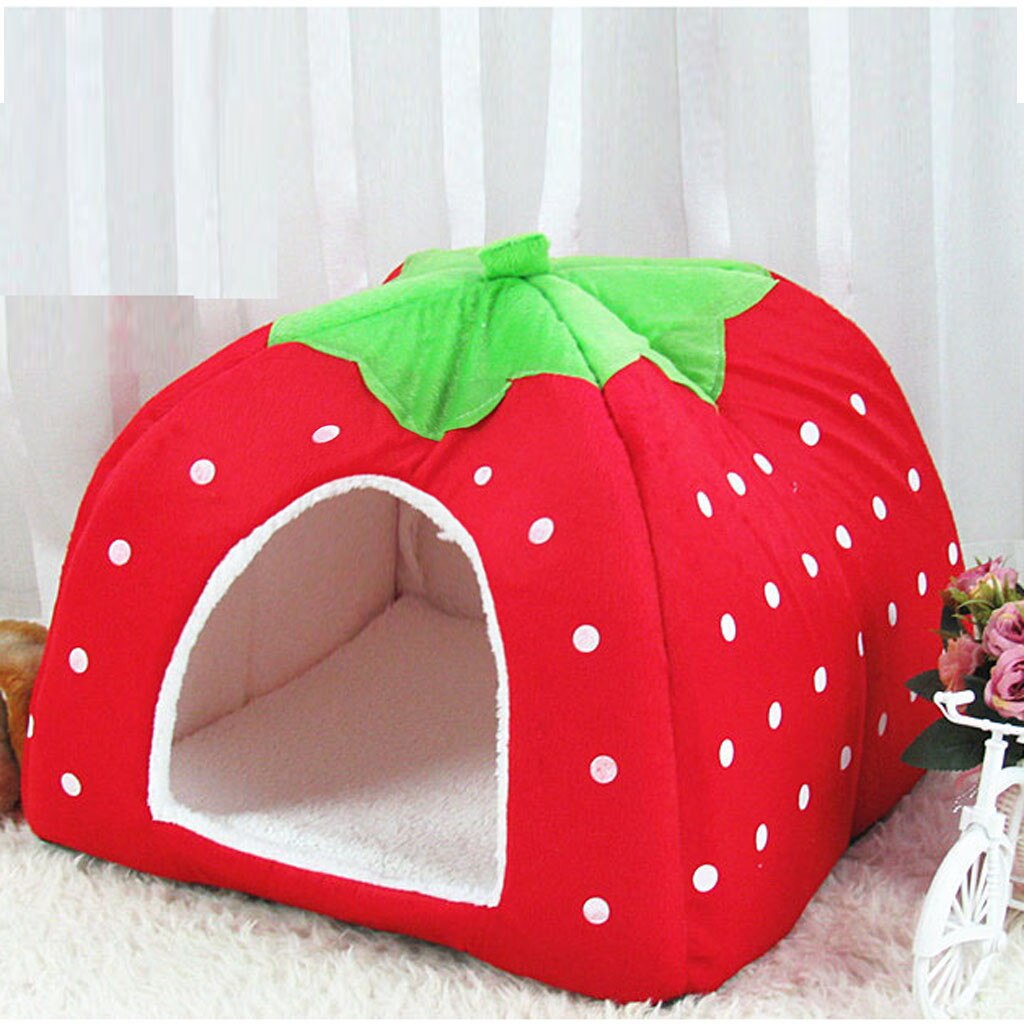 Strawberry House Nest Small Pet Animal Guinea Pig Hamster Bed House Nest Winter Warm Squirrel Rabbit Chinchilla Rat Bed