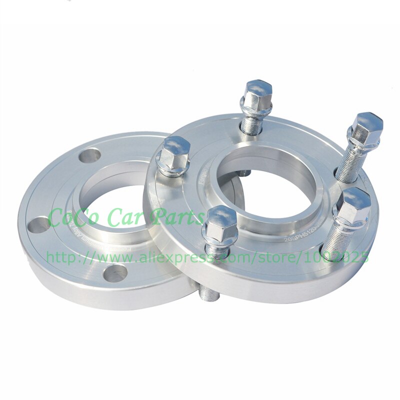 2 st 20mm Hubcentric Spoorverbreders Kit 5x120 W/Bouten E36 E46 E60 E61 E62 E90 E91