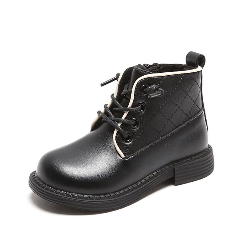 Zapatos de invierno para niños, botas Martin con cordones, botines de plataforma de cuero, zapatos informales para niños y niñas de 1 a 8 años,