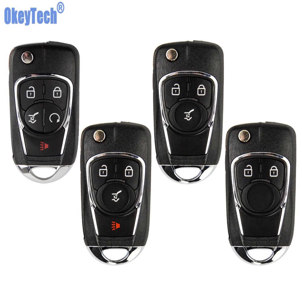 OkeyTech Flip Key Shell Voor Chevrolet Cruze Voor Buick Voor VAUXHALL OPEL Insignia Astra J Zafira C Vervanging 2/3 Knoppen fob