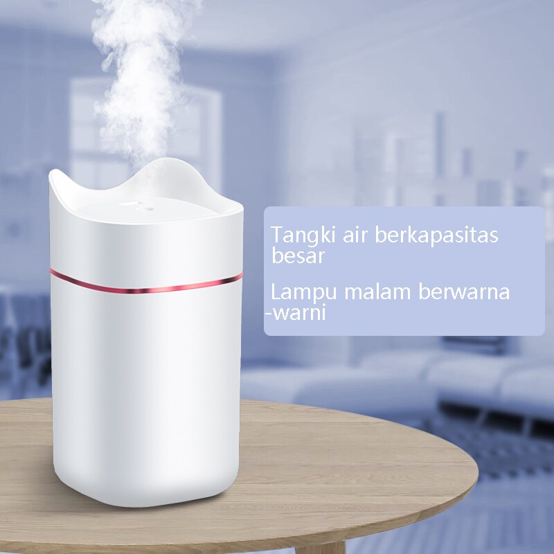 USB Humidifier Air Aromaterapi Difuser Pelembab Penjernih Udara Air Purifier Atomizer 1400Ml for Car Home Office