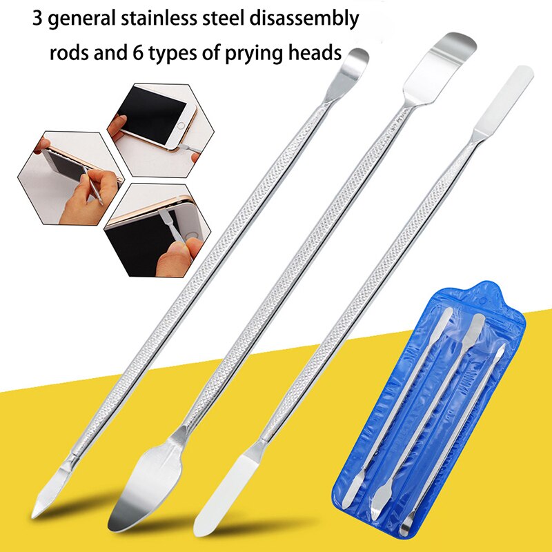 3-Piece Metal Crowbar Practical Set Metal Multi-Function Disassembly Tool Bar Boot Crowbar Shell Universal Stainless Steel Tool