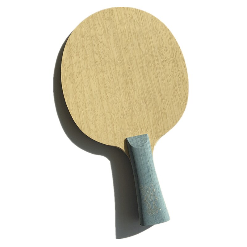 5 lag rent tre med 2 lag arylat karbonfiber langt håndtak shake hold bordtennisblad horisontalt grep fl ping pong