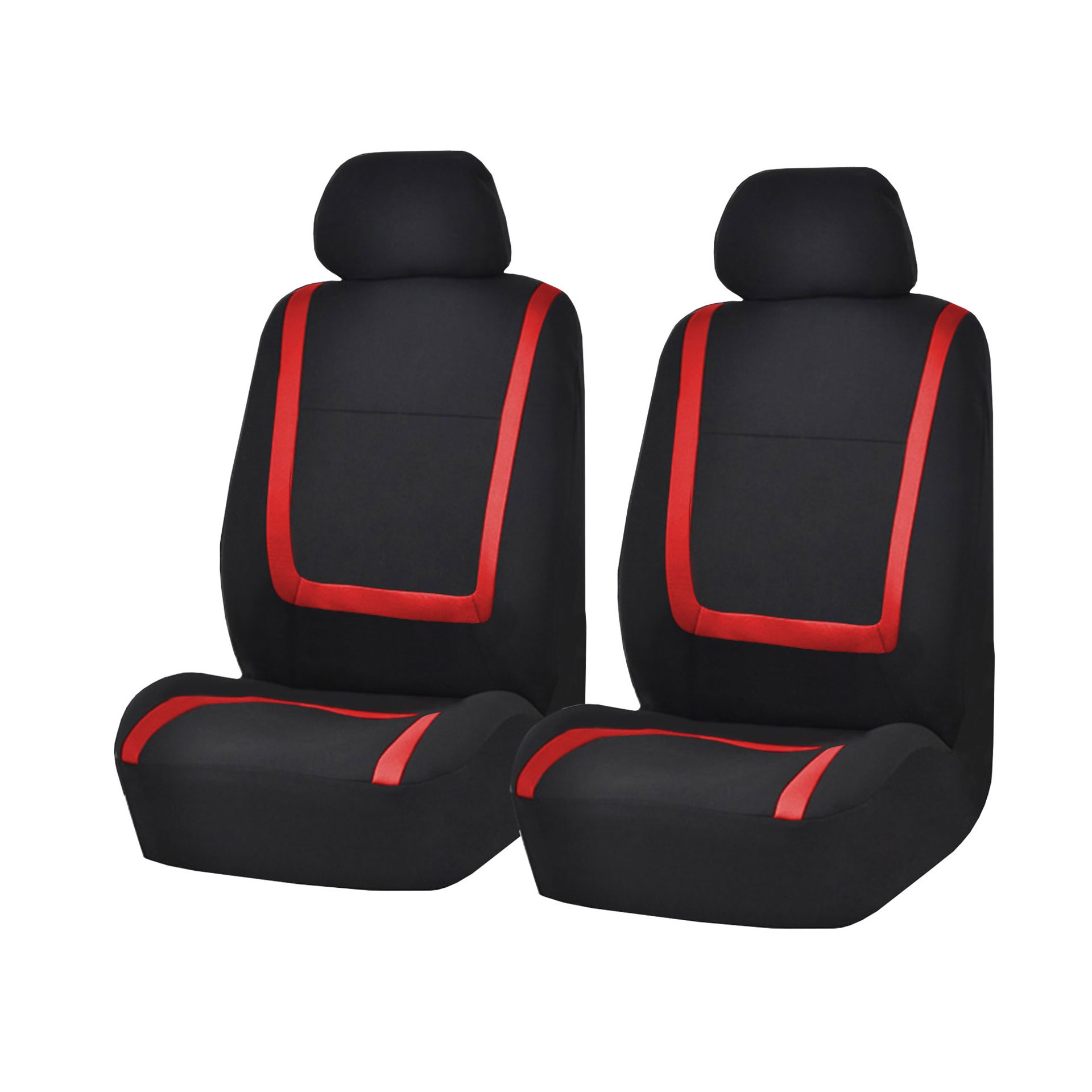 Stof Auto Stoelhoezen Voor Seat Ateca Arona Ibiza Leon Toledo Leon St Cupra Auto Zitkussen Cover Auto-styling Accessoires: Front 2pcs-red