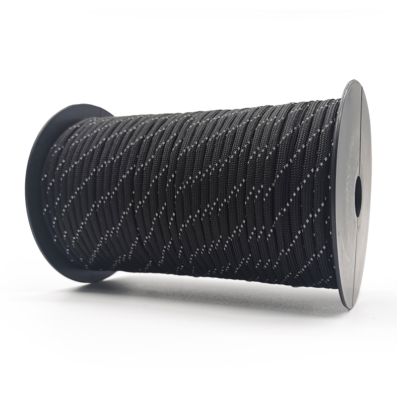 Paracord reflectante para acampar al aire libre, cuerda de paracaídas multifunción de 100M, 4mm, 7 hebras