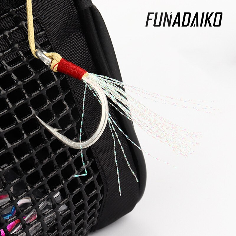 Funadaiko fiskegrej taske fiskeri lokkemad taske metal jig lokke fiskelok taske jigging taske fisketaske