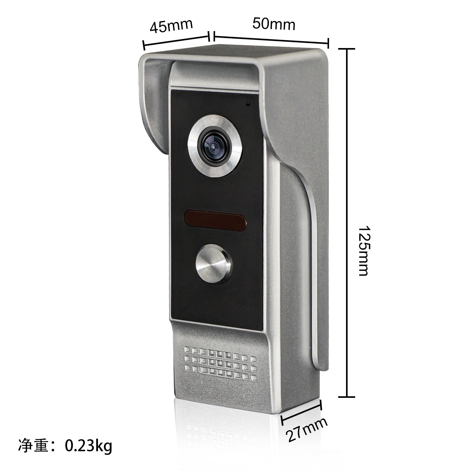 Home Security Deur Camera 700TVL Nachtzicht (Case Aluminium) voor Video Intercom Deurbel Systeem Deurtelefoon Bell