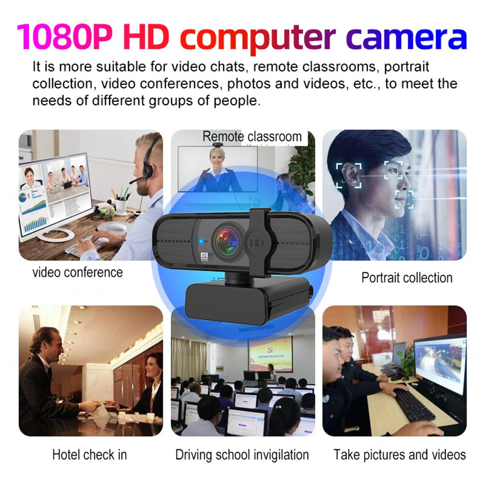 KEBIDU A30 HD USB Webcam 1080p Autofocus Web Camera with Microphone AF Autofocus Camera For Computer Live Online Teaching