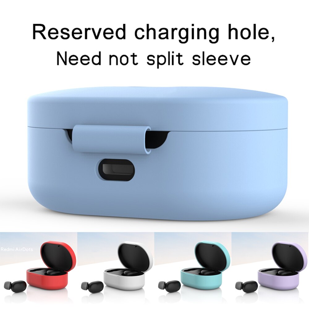 Funda de silicona para auriculares Xiaomi Redmi AirDots, carcasa para auriculares inalámbricos por Bluetooth, TWS, 1, 2 cajas