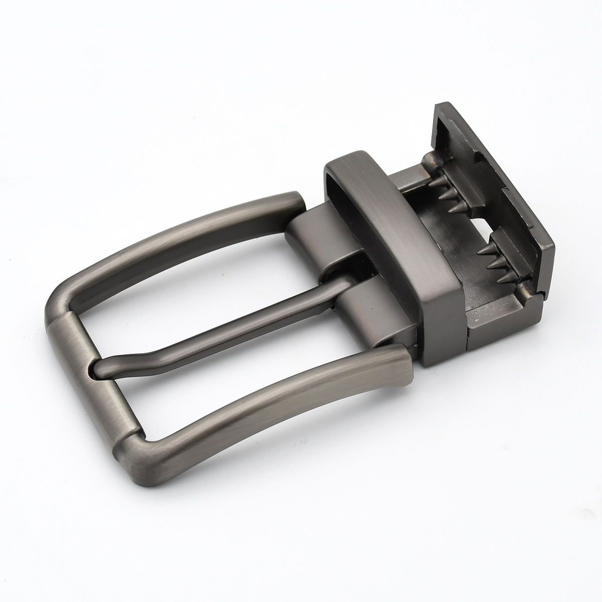 1PC 35mm Metaal Geborsteld Mannen Gesp Mat Bruin Clip Gesp Draaibare Bodem Enkele Pin Half Gesp lederen Craft Riem