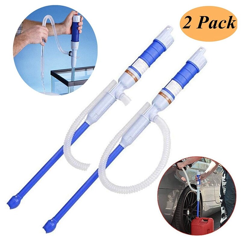 2 Pcs Liquid Transfer Pomp Draagbare Brandstof Sifon Pomp Met Buigbare Zuigbuis, Elektrische Liquid Transfer Pomp