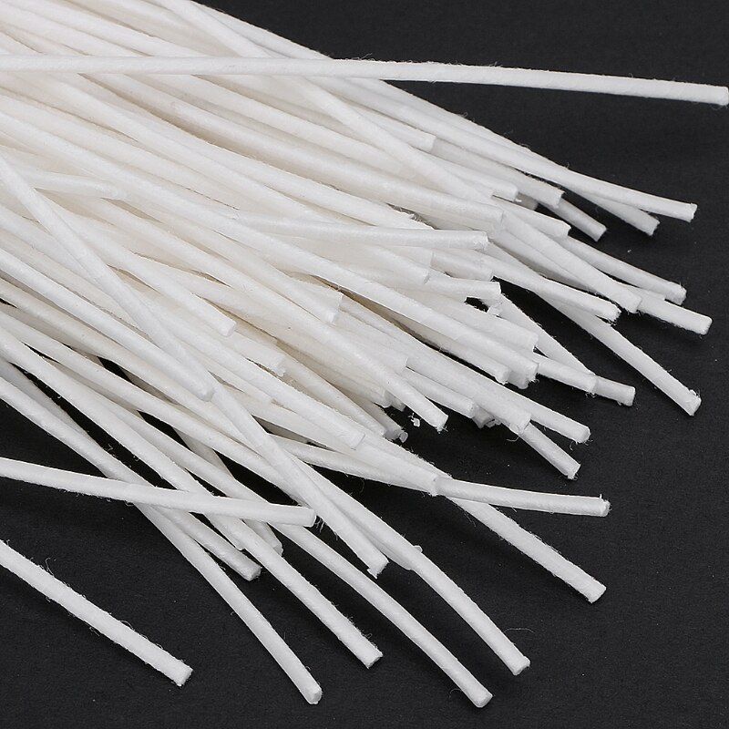 Núcleo de mecha de vela para manualidades, 100 unidades, 6 pulgadas, preencerado con sujetadores, algodón, sin núcleo, 15CM, R9UC