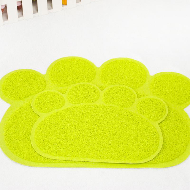 1Pc Pet Dog Puppy Cat Feeding Mat Pad Bone Paw-shaped Silicone Dish Bowl Food Feed Placement Easy Cleaning Pet Accessories