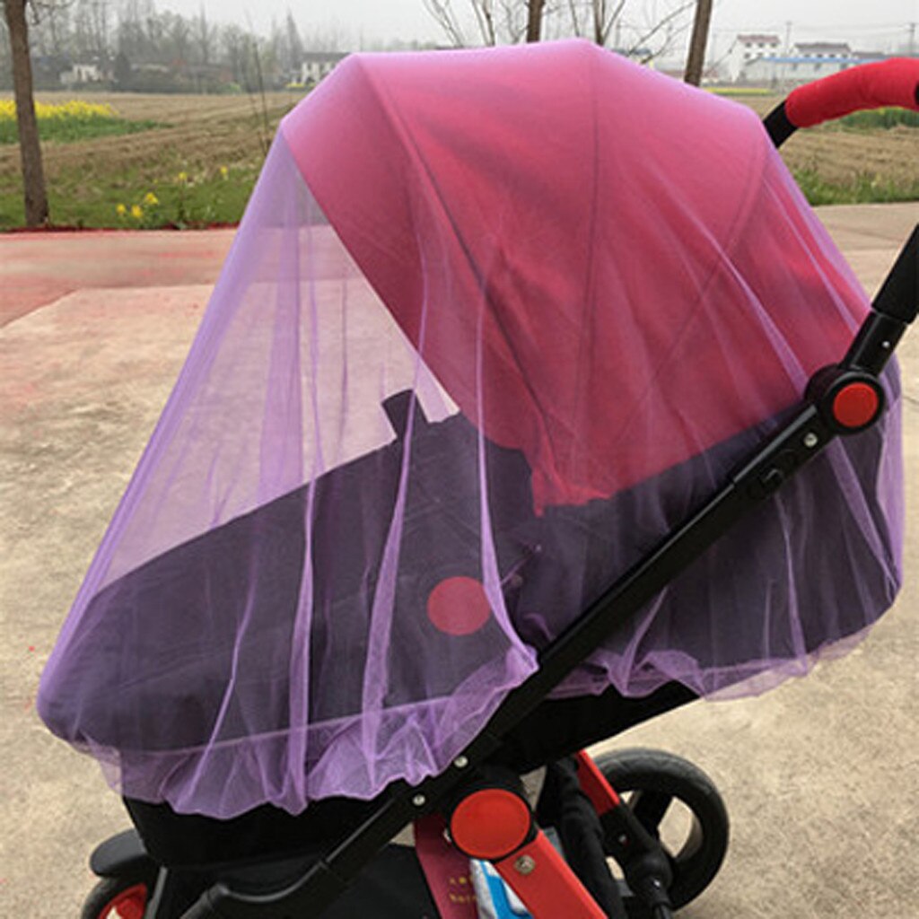 Baby Care Children's Kid Stroller Pushchair Pram Mosquito Fly Insect Net Mesh Buggy Cover for Baby Infant JUN5: Purple