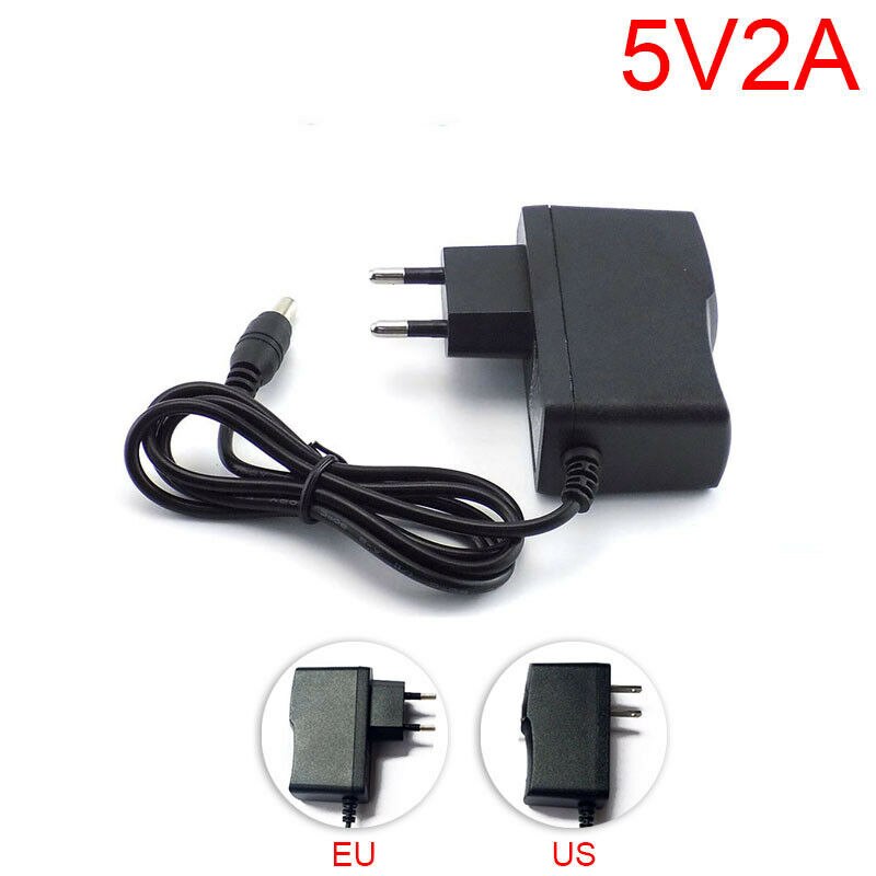 AC DC 5V 2A Power Supply Adapter US EU Plug LED Strip light