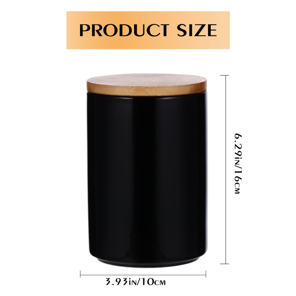 1pc cerâmica de bambu tampa de vedação pode moistureproof selado tanque de armazenamento para casa