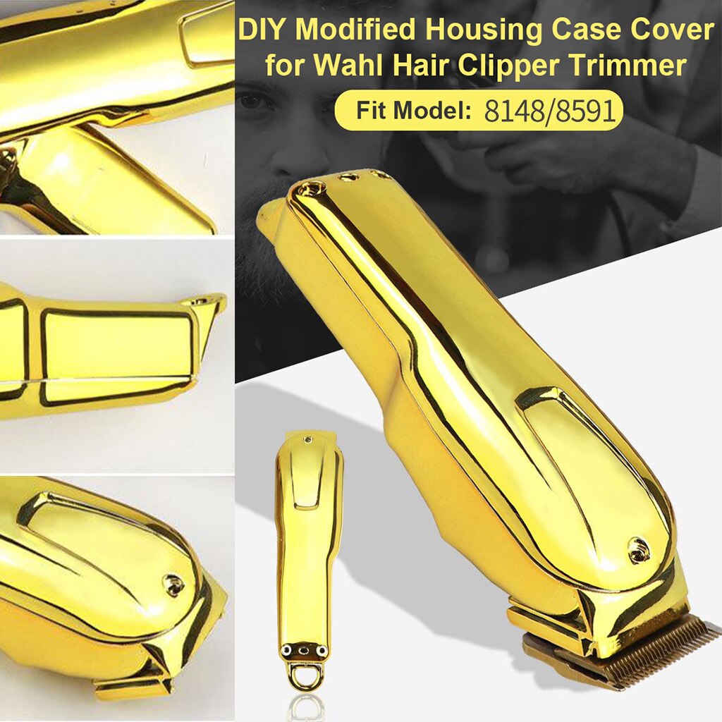 Clipper diy hus galvanisering guld front + bagcover beskyttelsesetui skal til 8148 8591- serie trådløse clippers
