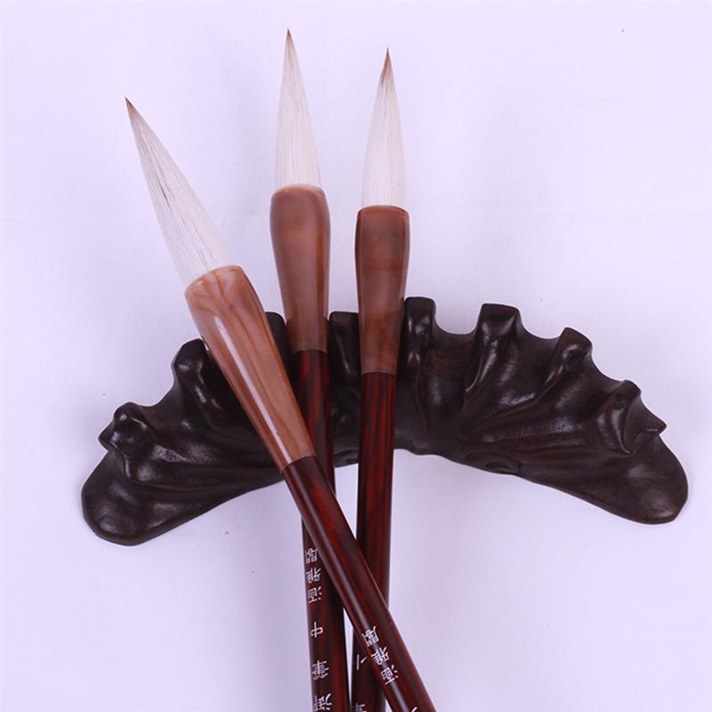3Pcs Kalligrafie Borstels Professionele Uitstekende Wolf Haar Chinese Kalligrafie Kanji Japanse Sumi Tekening Borstel (Maat S M L)