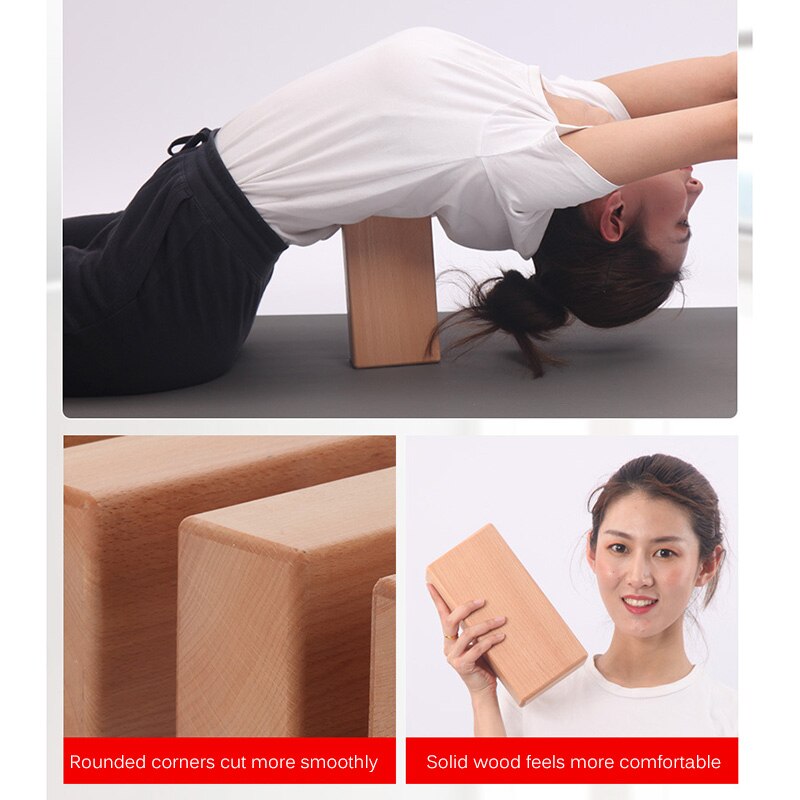 Wooden Solid Yoga Block Yoga Brick Handstand Block Yoga And Pilates Block Support Yoga Pose Essential Yoga Equipment Yoga Brick