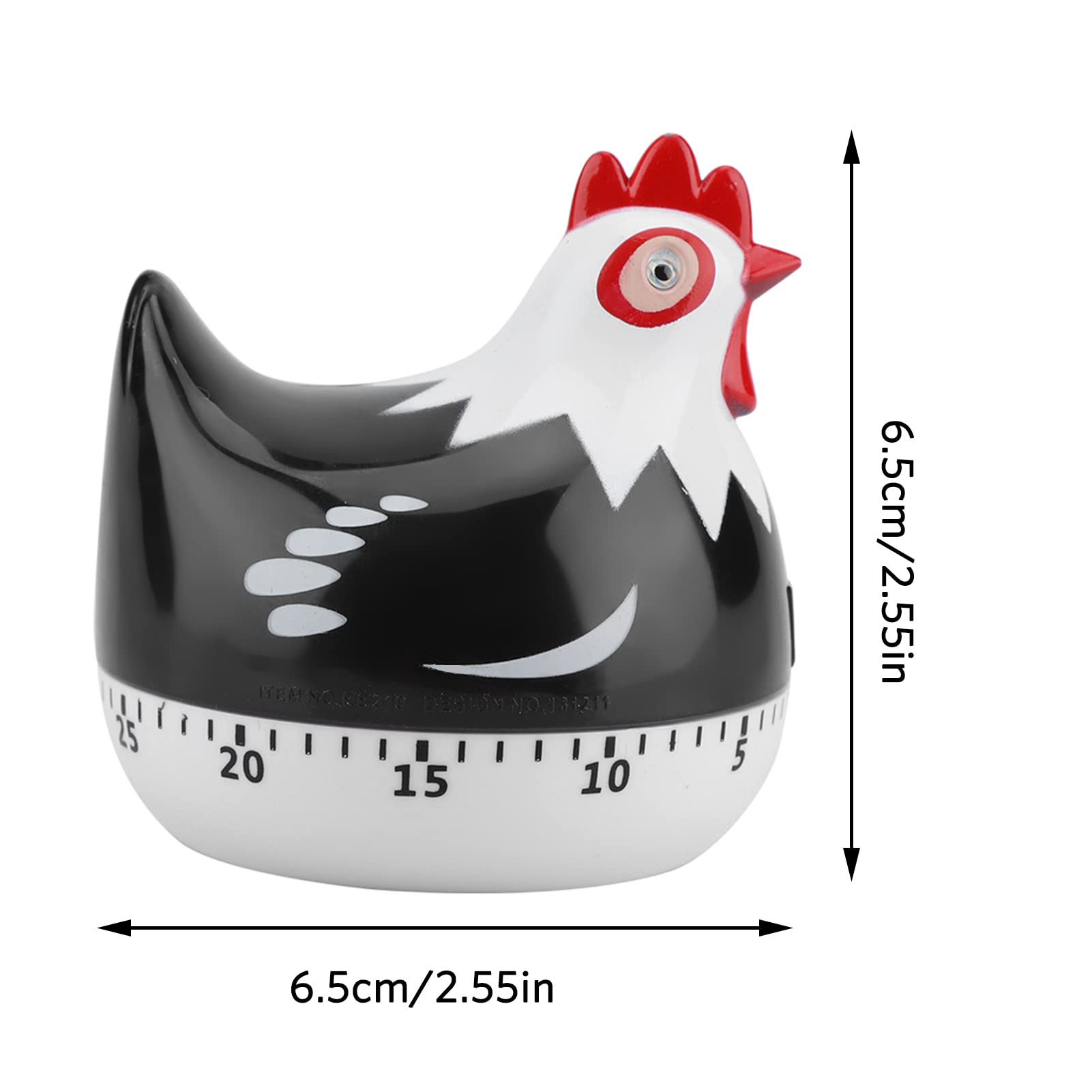 Minuterie de cuisine en forme de poulet, en plastique, rappel, compte à rebours, alarme