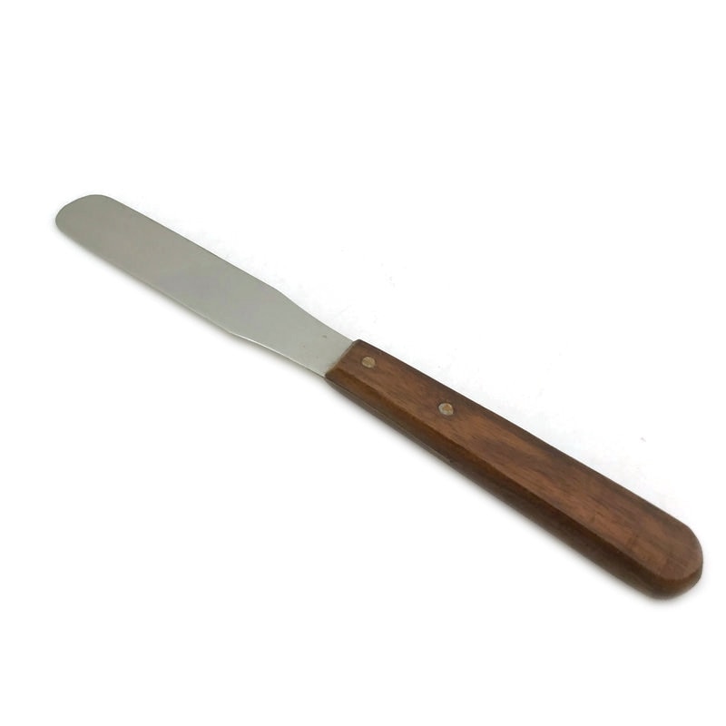 Espátula de yeso para laboratorio Dental, herramienta quirúrgica con mango de madera, alginato y mezcla de Metal