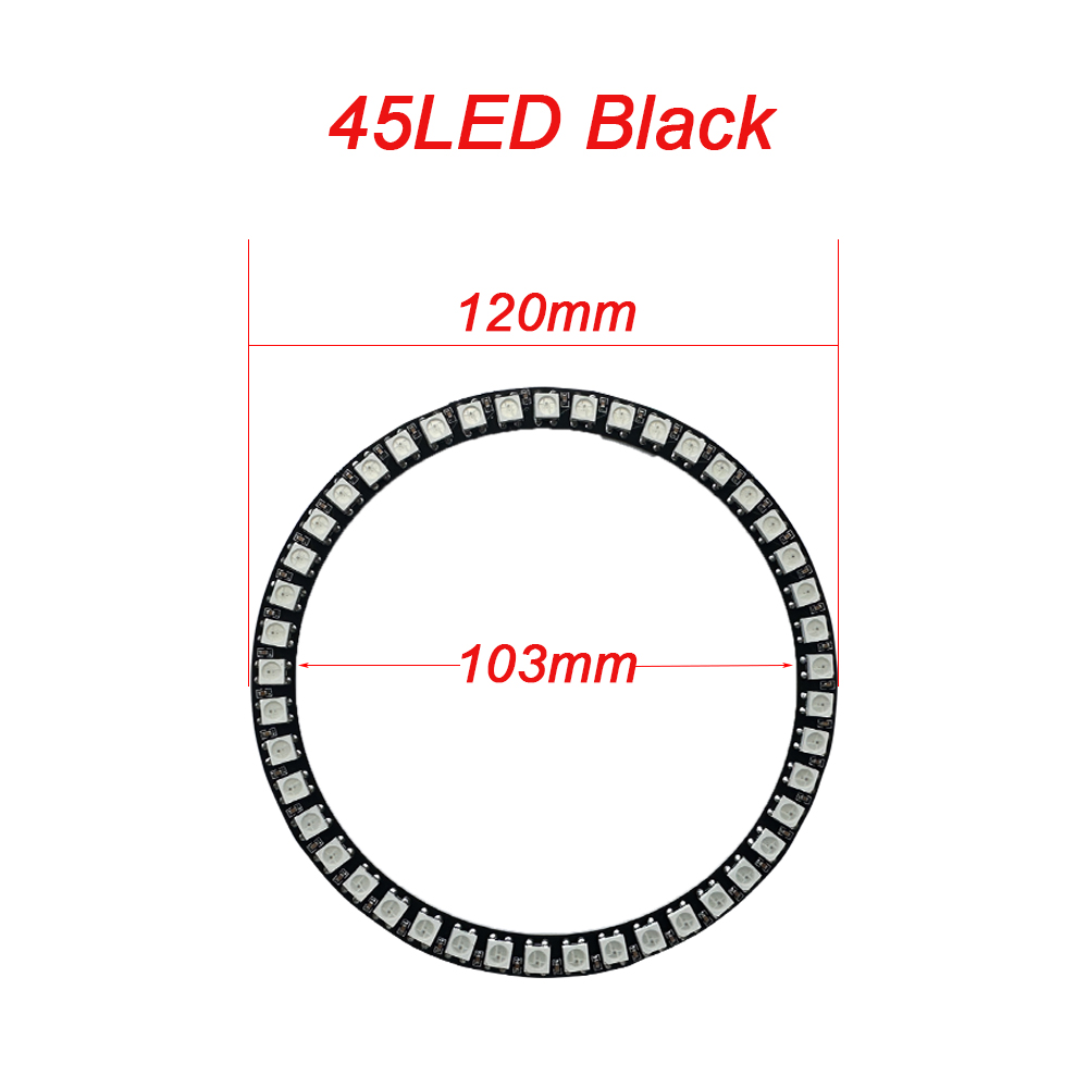 WS2812B Addressable Led Pixel Ring 8/16/24/35/45/60Leds WS2812 5050 RGB Led Diode Ring Color IC Built-in LED: PURPLE