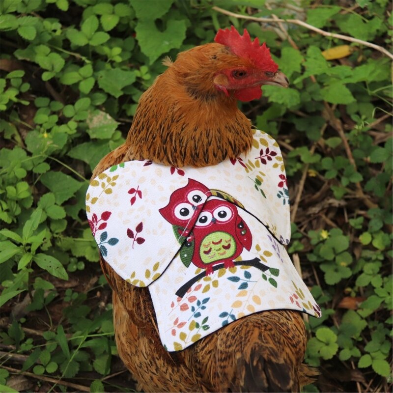 Canvas Chicken Saddle with Adjustable Straps Quilted Lining for Small Medium Large Hens Poultry Saver Protector Apron Y5GB