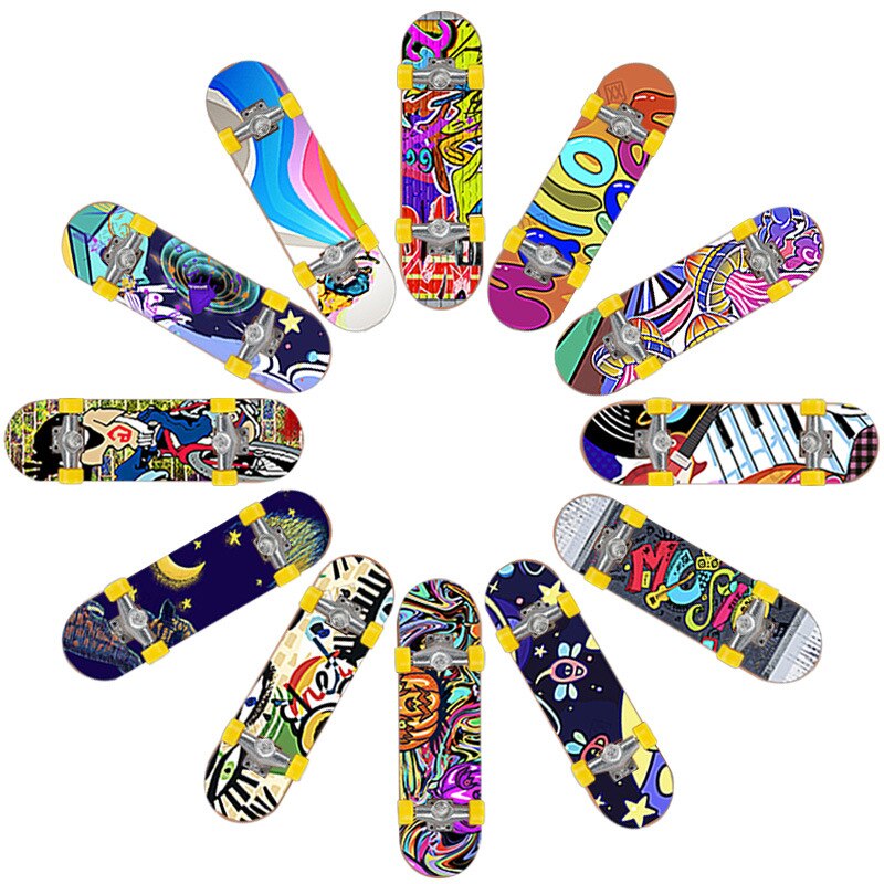 Søt fest favor barn barn mini fingerbrett gripebrett legert skate boarding leker tilfeldig