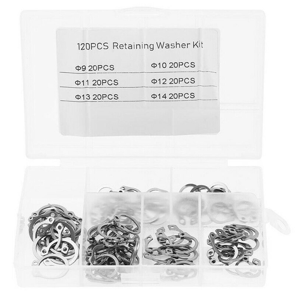 Assortment Retaining Rings Storage Stainless Steel Circlip Replacement