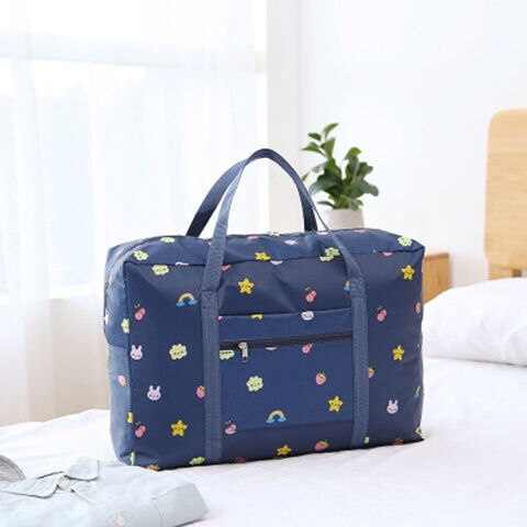 Bolsa de viaje de gran capacidad con letras, bolsa de nailon tipo cubo, bolsa de negocios, bolsa de Fitness, bolsa de natación impermeable, 47*22*24 Cm: rainbow blue