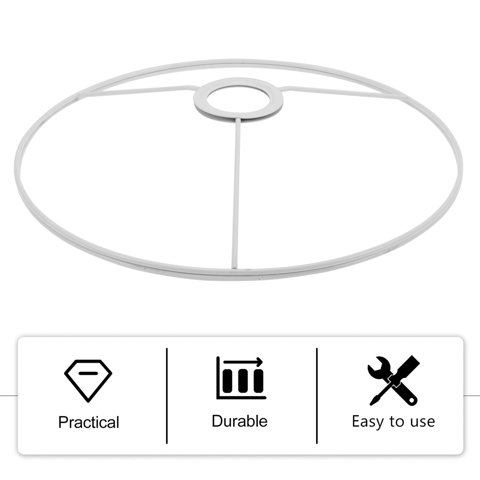 Lampshade Frame Round Vintage Lamp Shade Frame E27 Base 30cm Lampshade Supply