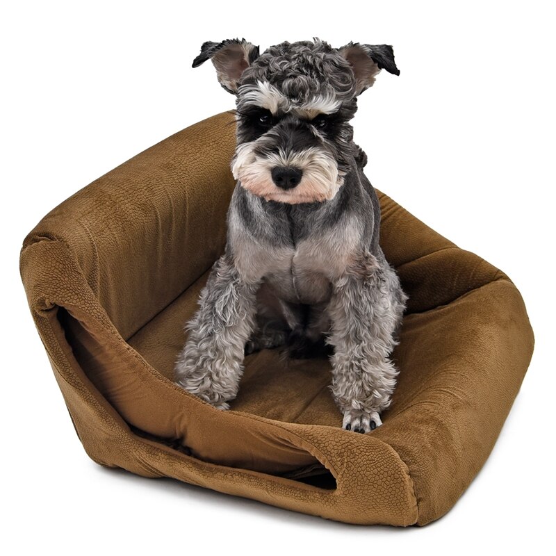 Pet Dog Cat Dome Bed Kitten Cave Cubby Cozy Baskets House Embossed Crate Warm Windproof Dog Puppy Kennel Cat Cushion Kitten Mat