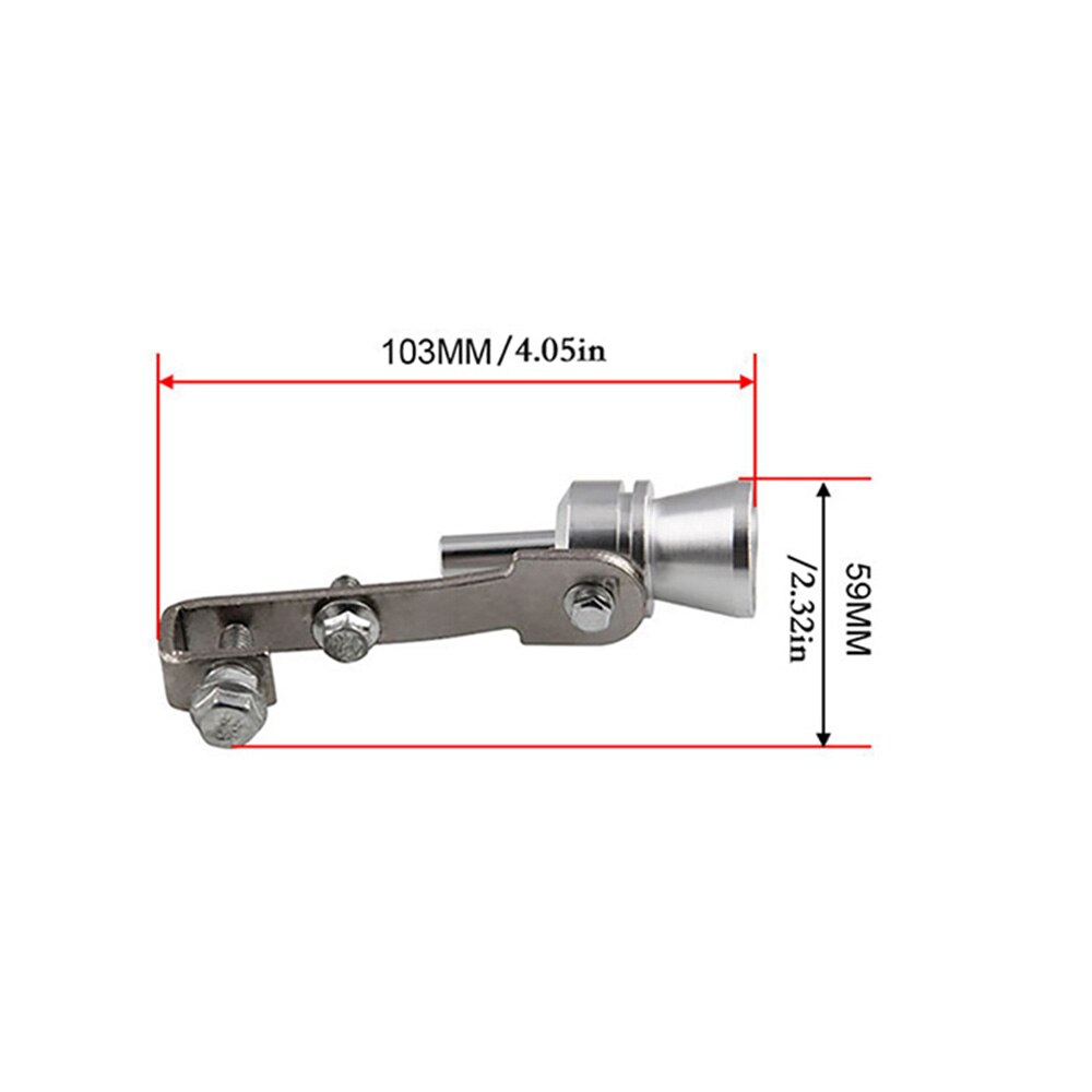 Car Tuning Turbo Whistle Silver Universal Fitment for All Vehicles Models 19mm Diameter Car Accessories: M