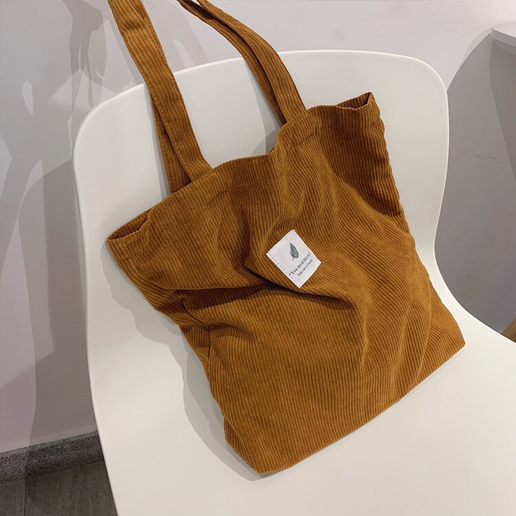 Taschen für Frauen Cord Schulter Tasche Reusable Einkaufstaschen Beiläufige Tote Weibliche Handtasche für EINE Bestimmte Anzahl von