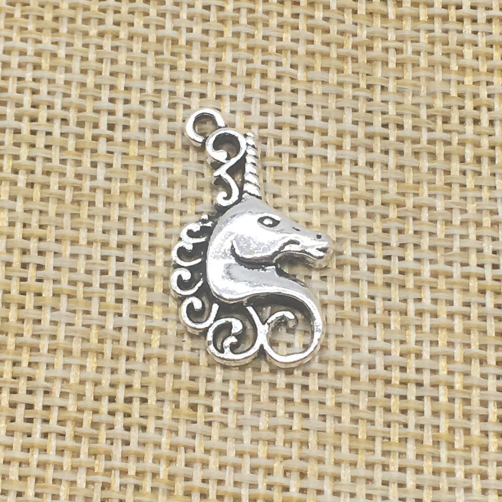 30Pcs Unicorn Charms Antique Silver Color DIY Jewelry Making Handmade Crafts