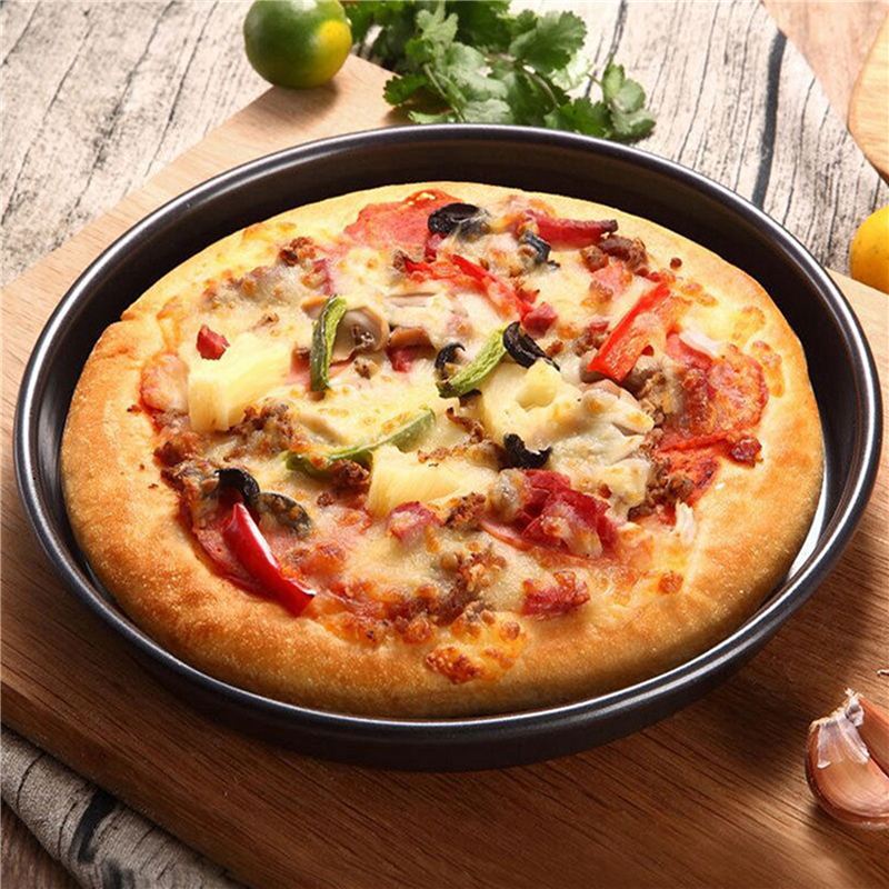 Keuken Pizza Pan Koolstofstaal Ronde-Vormige Pizza Pannen Met Anti-aanbaklaag Voor Oven
