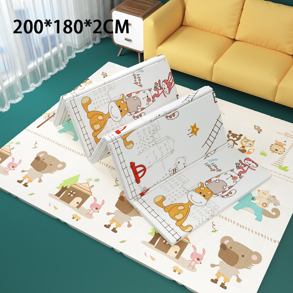 Baby Crawling Mat Folding Baby Crawling Mat Thickened 200*180*1CM 200*180*1.5CM 200*180*2CM Double-sided Foam Floor Mat