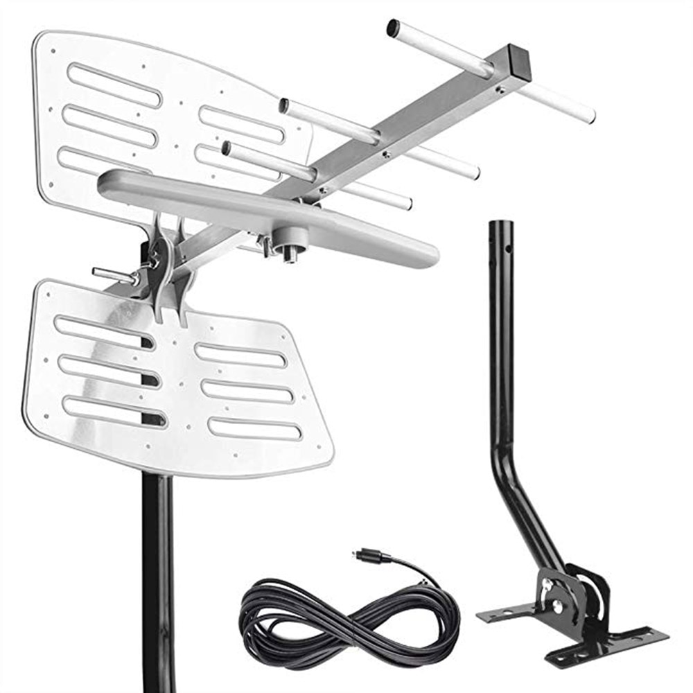 Newest Outdoor TV Antenna Amplified Digital HDTV Antenna with Mounting Pole 150Miles Long Range Amplifier Signal Booster