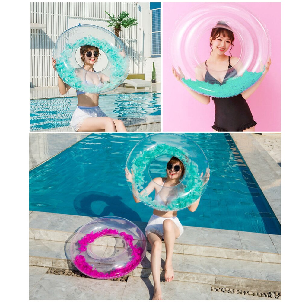 Zomer Strand Veer Zwemmen Ring Kinderen Volwassenen Verdikte Opblaasbare Pool Float Cirkel Voor Water Sport Protector Pvc Air Matras