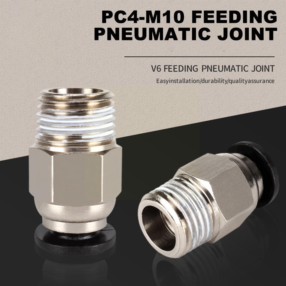 3d Printer Parts V6 Pneumatic Quick Connector Fitting Pc4 01 M10 For 1.75mm Ptfe Tube Bowden Extruder Reprap Hotend J- S1n4