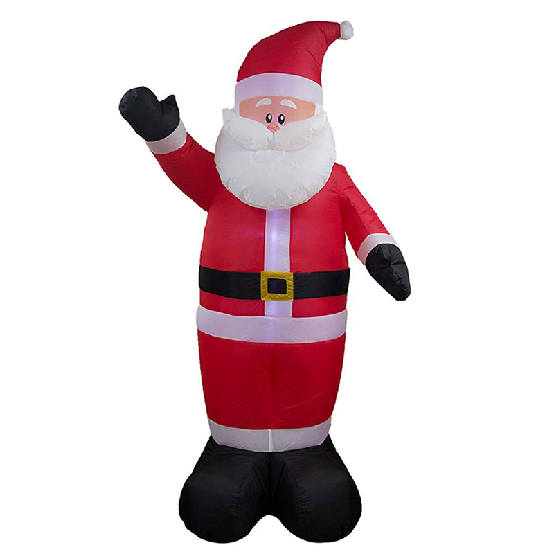 Stor uppblåsbar jultomte utomhus trädgård jul led natt ljus klaus 4ft 120cm ljudeffekter för jul dekor leksaker: Default Title