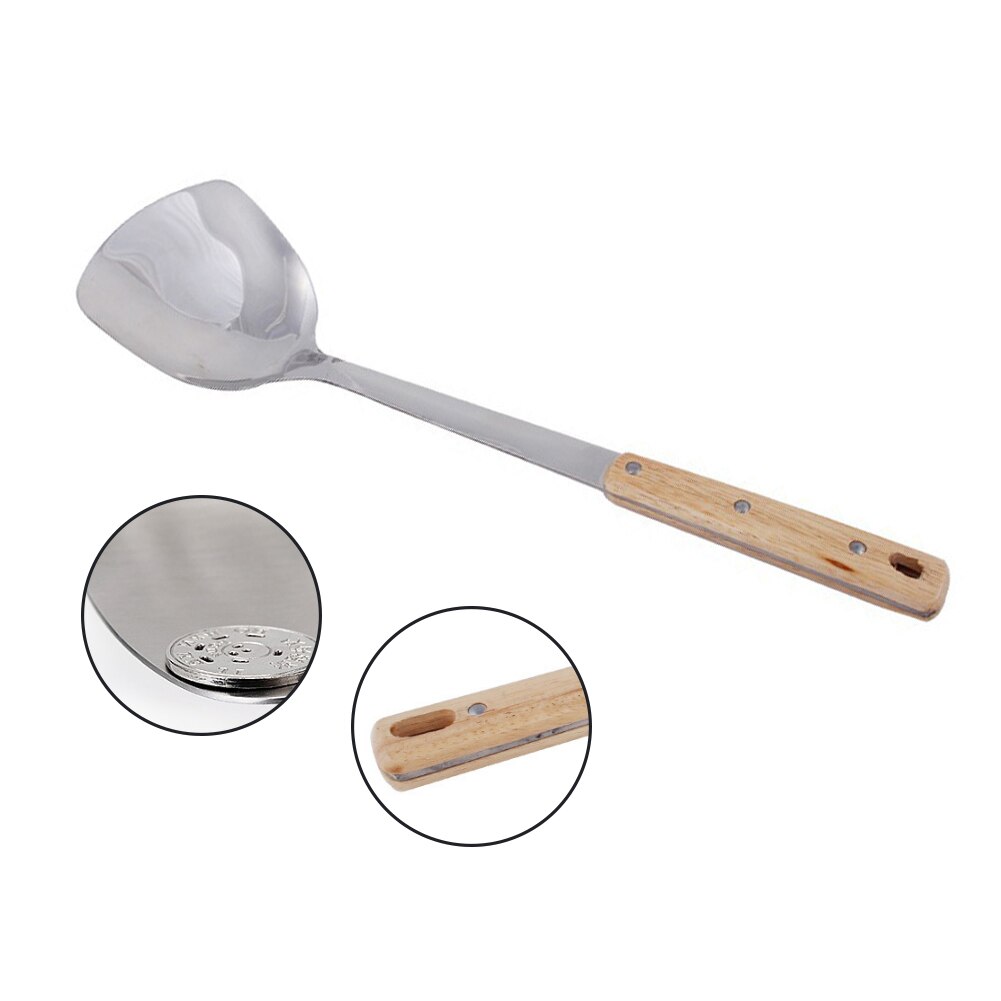 Ustensiles de cuisine en bois Uten manche en bois | En acier inoxydable, spatule pelle cuillère tourneuse de cuisine, Cocina trademsilios lame en bois, Gadgets de cuisine